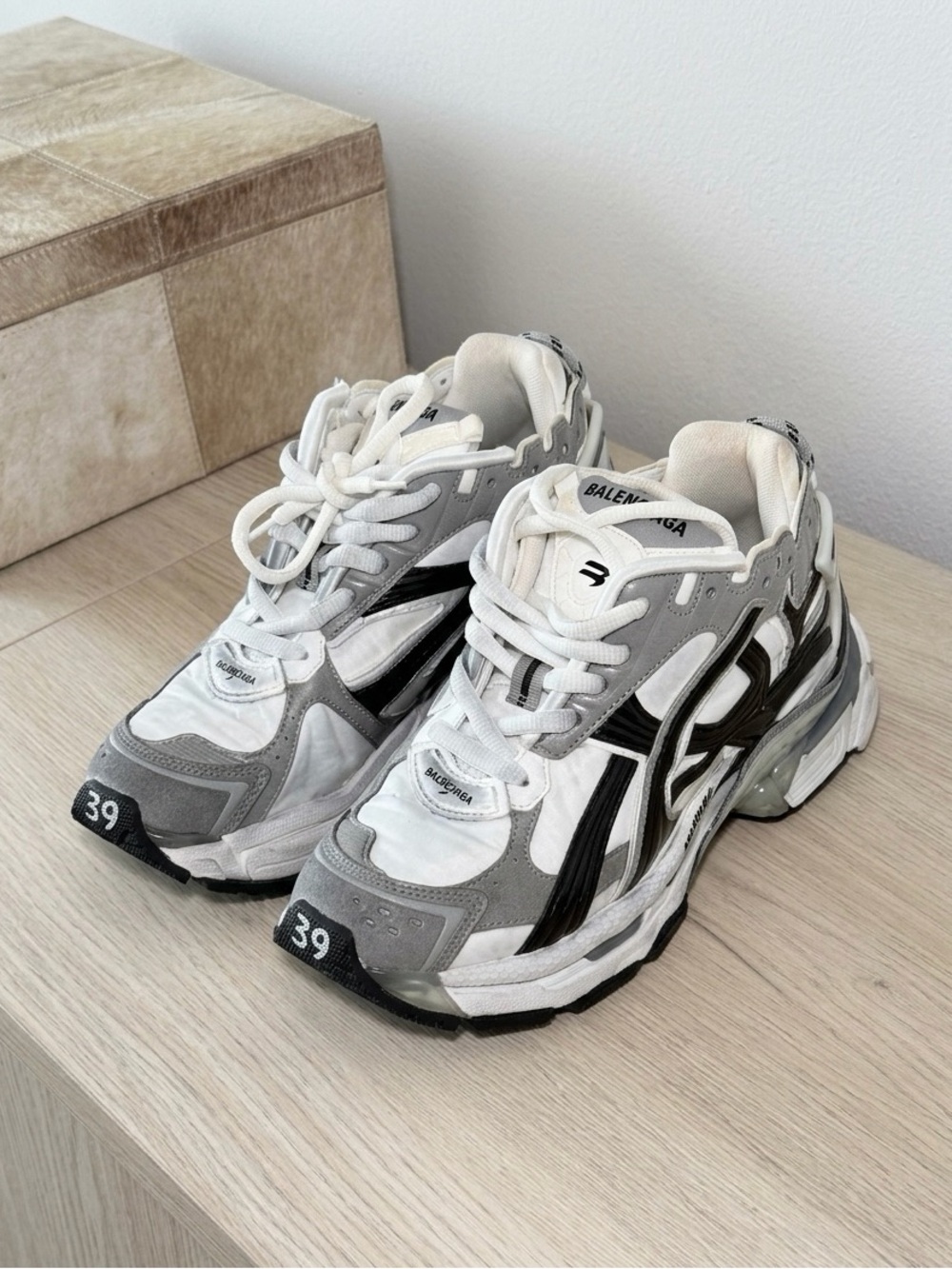 Balenciaga White, Gray & Black Women’s Sneakers - Picture 3 of 3